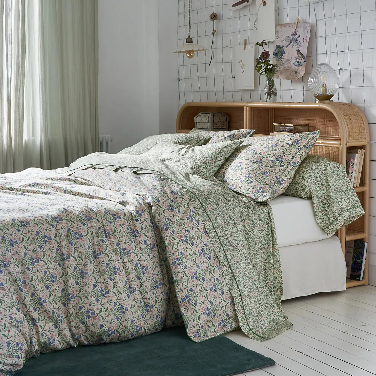 Tête De Lit En Rotin Avec Rangements, Ladara — vue 3