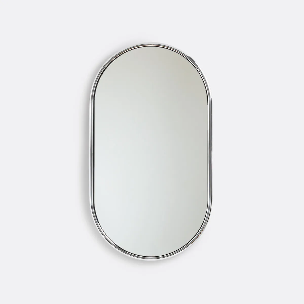 Miroir Ovale En Fer Chromé, Eloka
