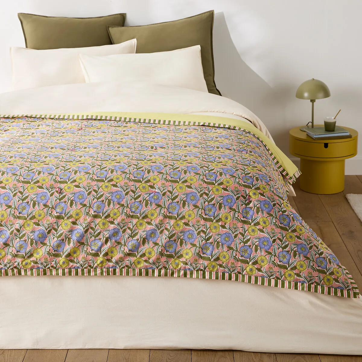 Édredon Matelassé Imprimé Floral Voile De Coton, BALKA
