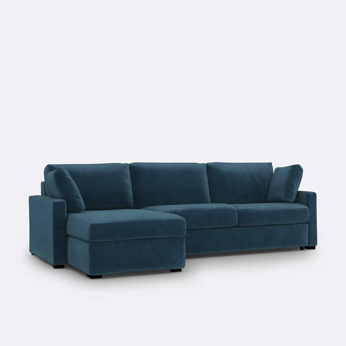 Canapé D'angle, Convertible, 4 Places, En Velours, Mousse, TIMOR — vue 3