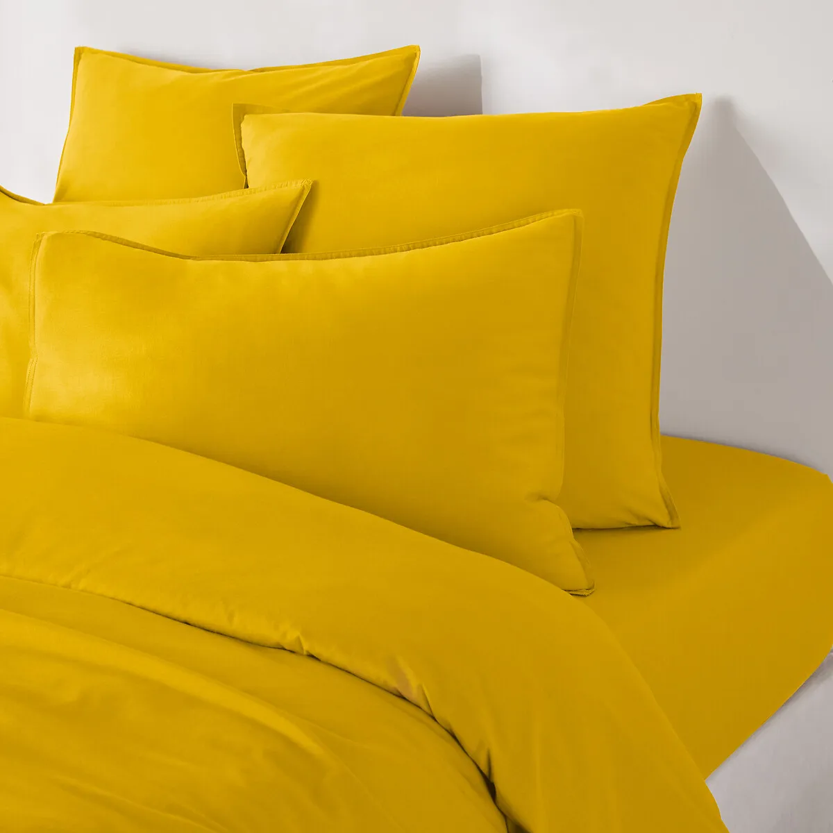 Drap Housse Uni Coton Lavé Bonnet 30cm, Scenario — vue 3