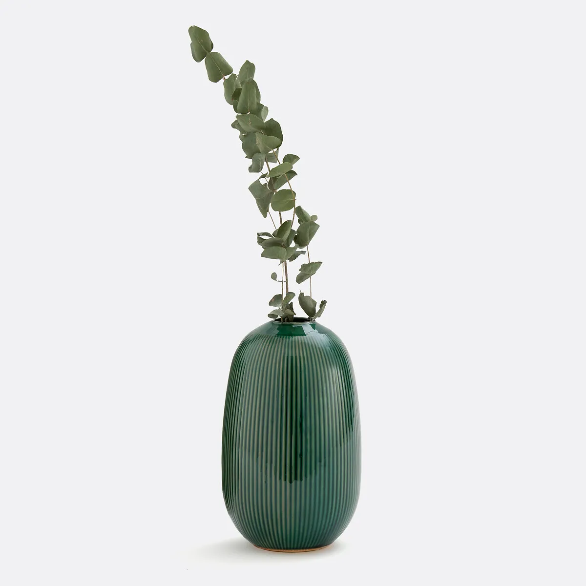Vase En Céramique, Hauteur 26 Cm, Estria