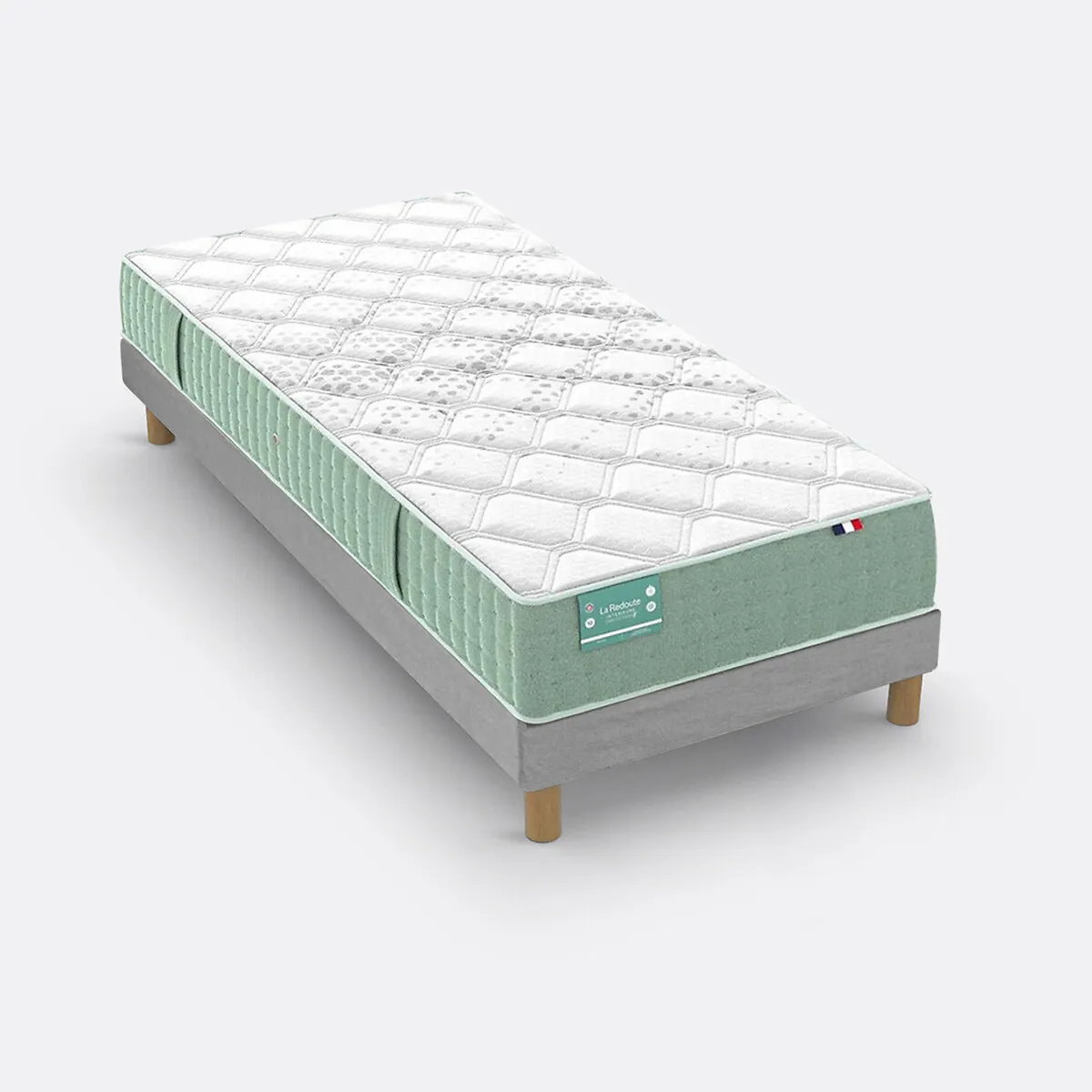 Ensemble Matelas Dos Sensible Latex, 5 Zones, Ferme, Accueil Tonique Et Sommier — vue 3
