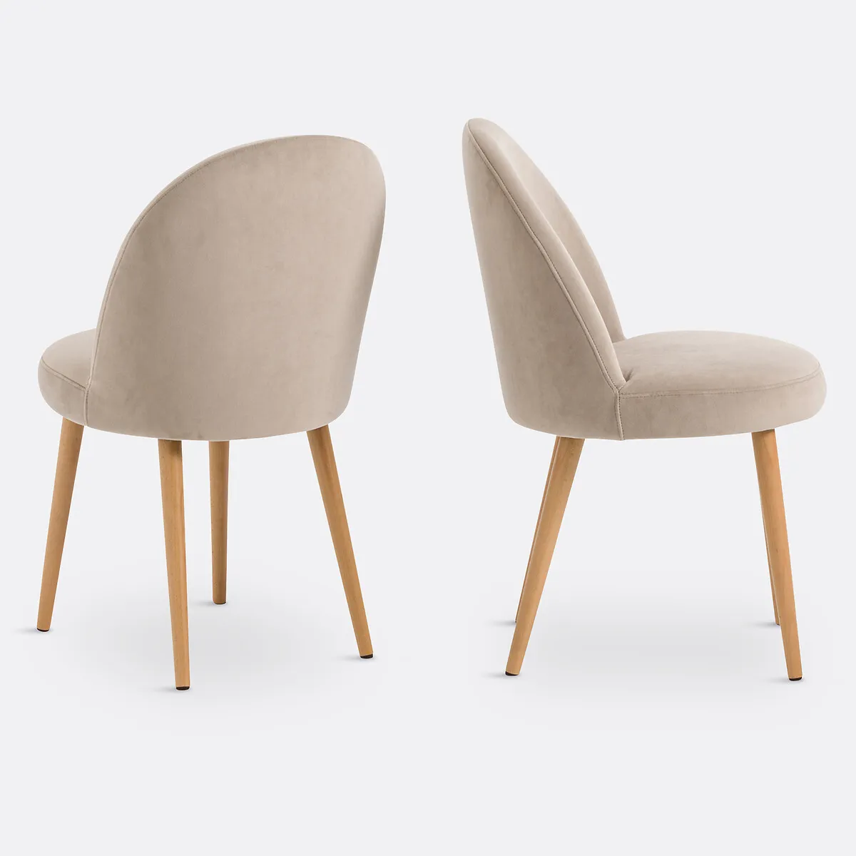 Lot De 2 Chaises Velours, Inès — vue 3