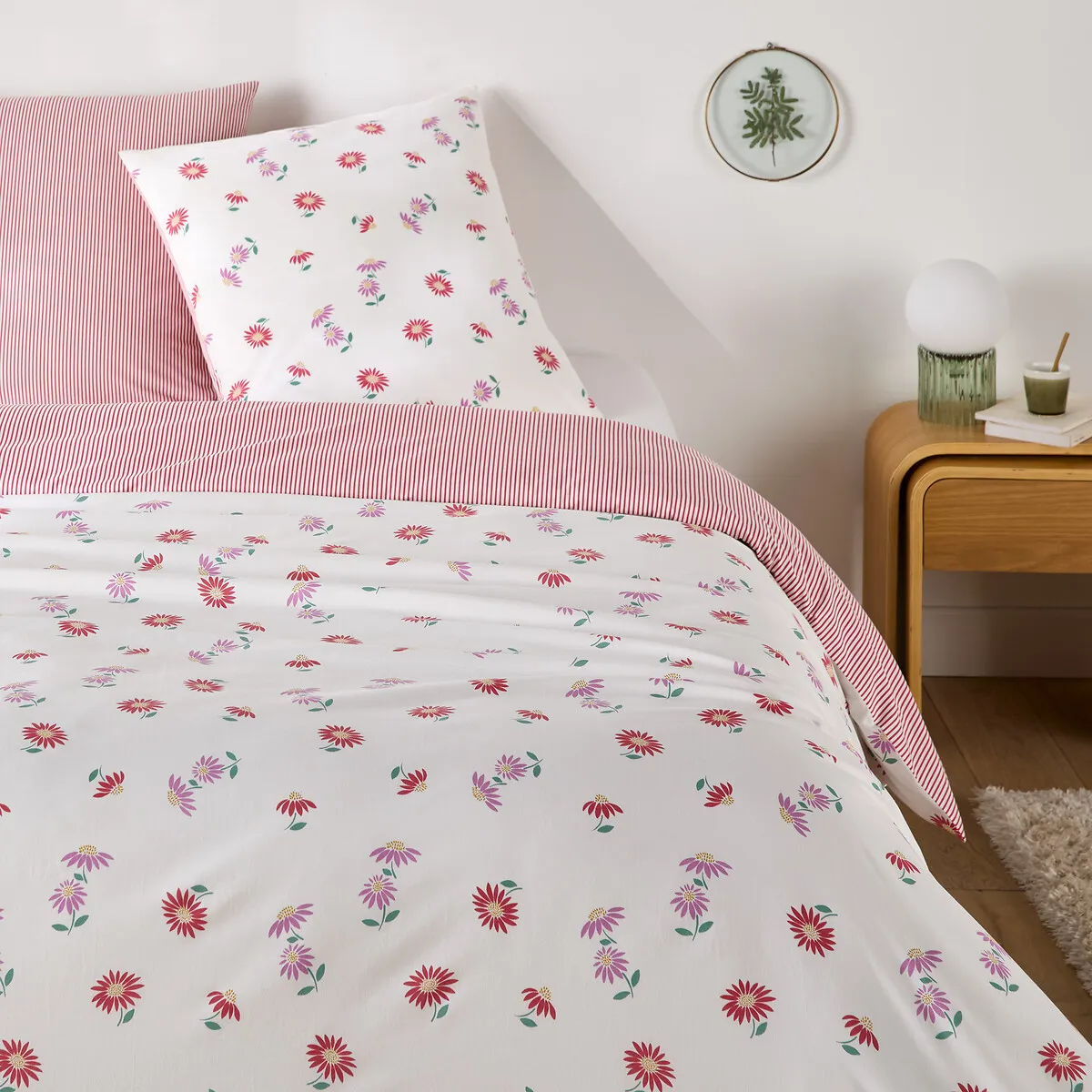 Parure De Lit 30% De Coton Recyclé, Taie Carrée, DANYA