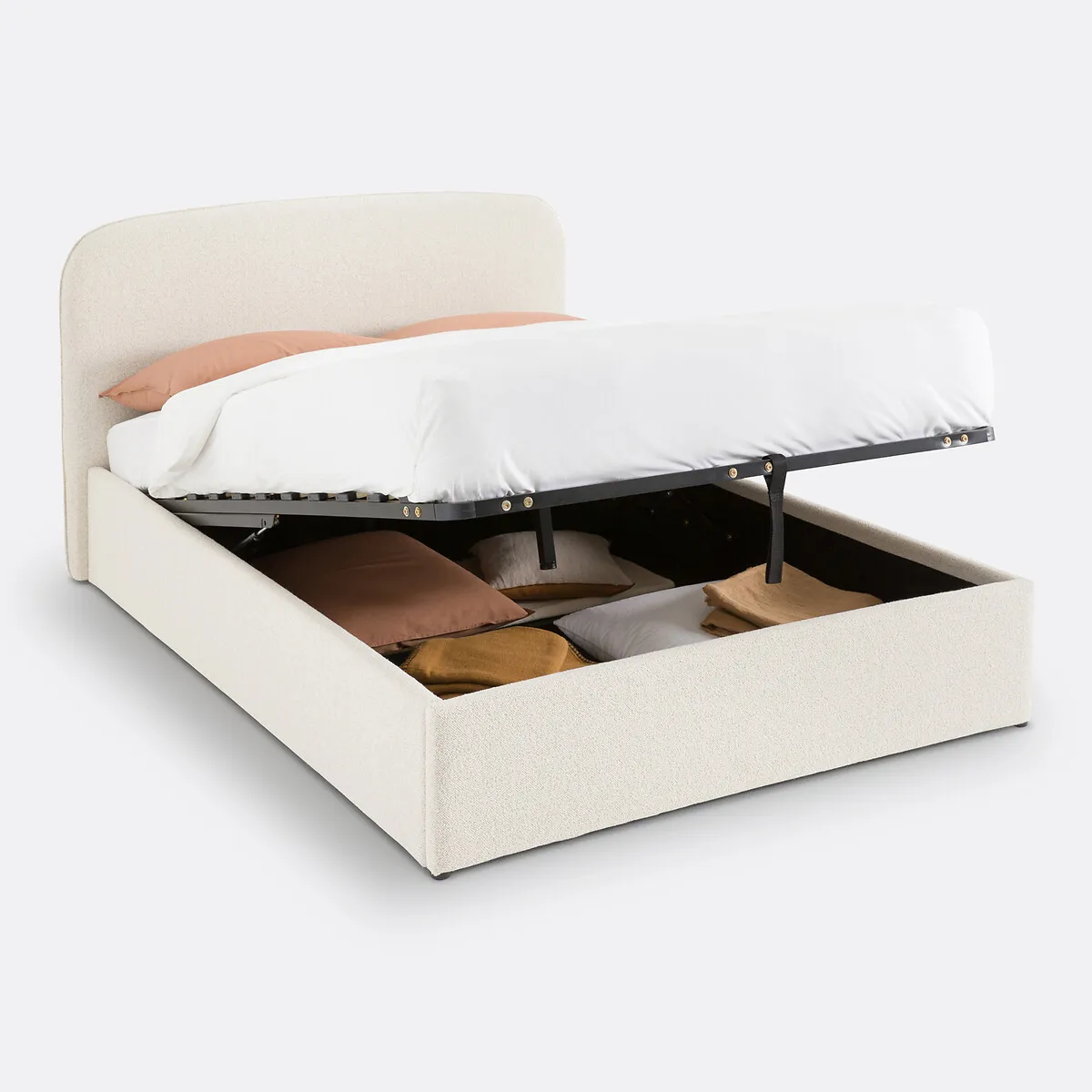 Lit Coffre Bouclette Avec Sommier Relevable, Conto
