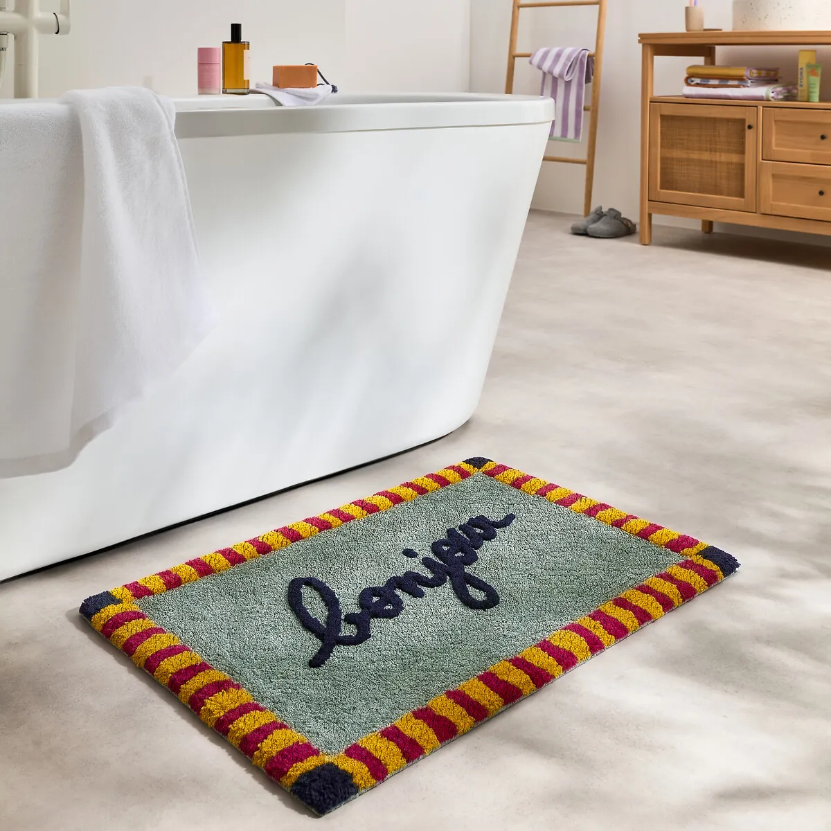 Tapis De Bain Tufté 1700 G/m2, BONJOUR — vue 3