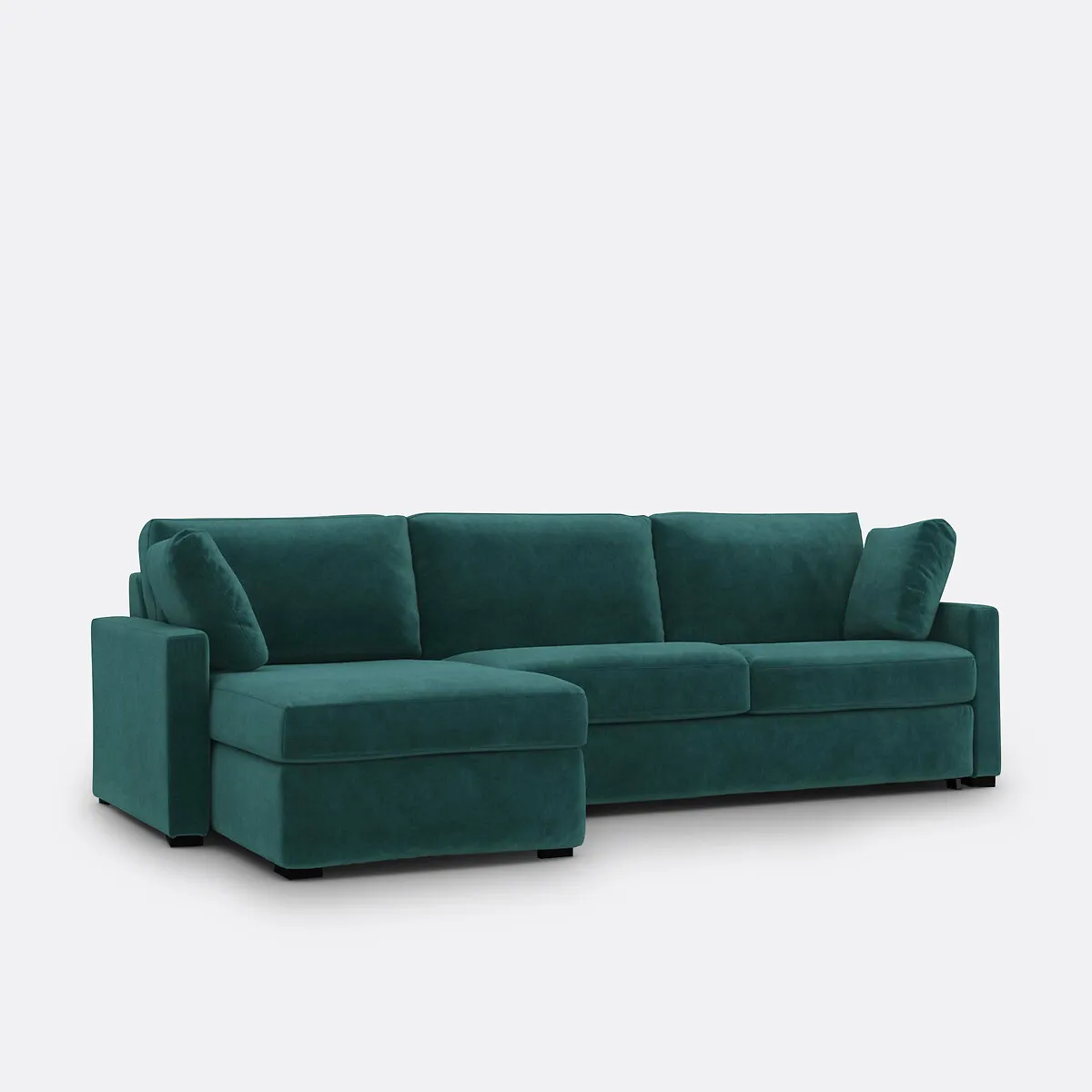 Canapé D'angle, Convertible, 4 Places, En Velours, Mousse Premium HR, TIMOR — vue 3