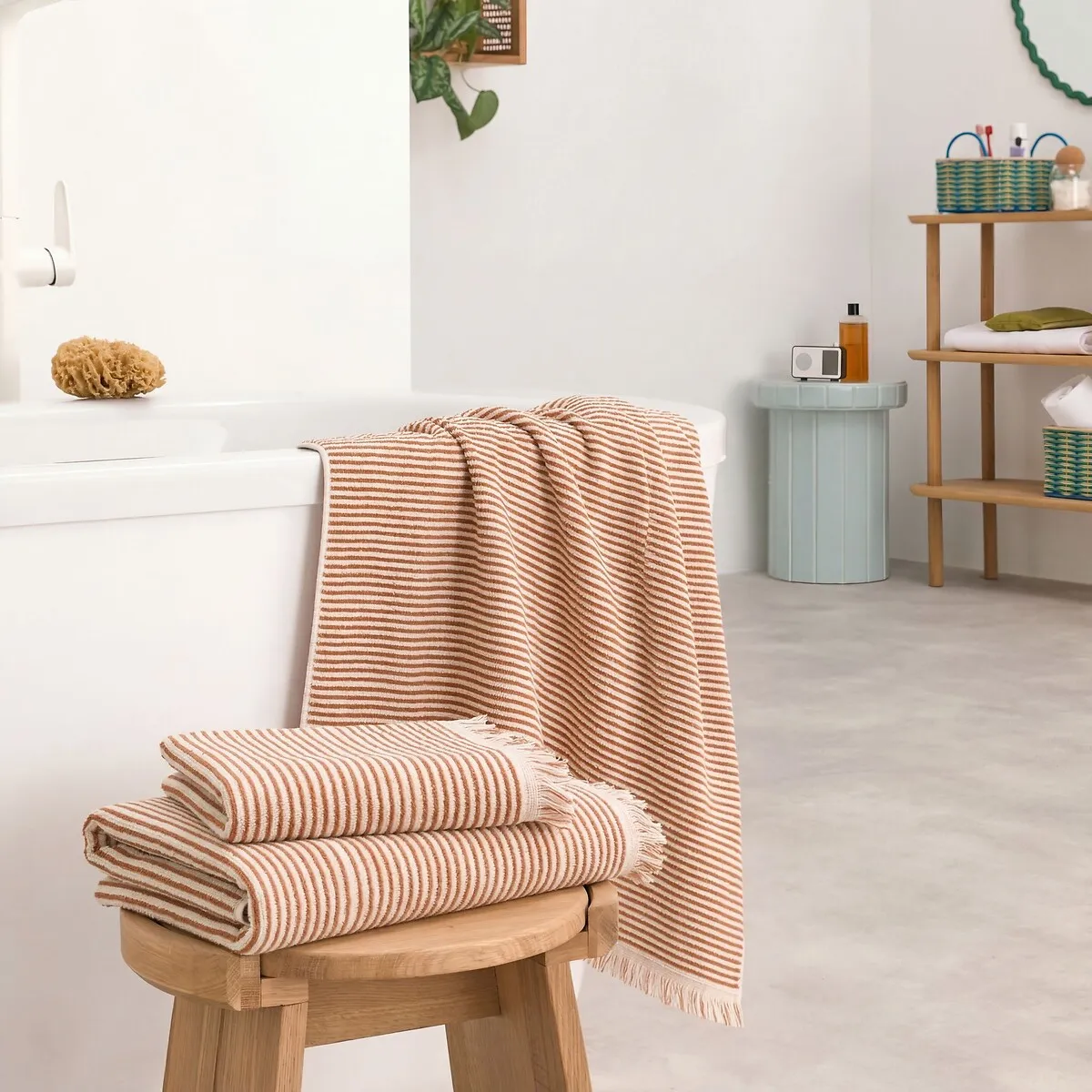 Maxi Drap De Bain Éponge Rayée Malo — vue 3