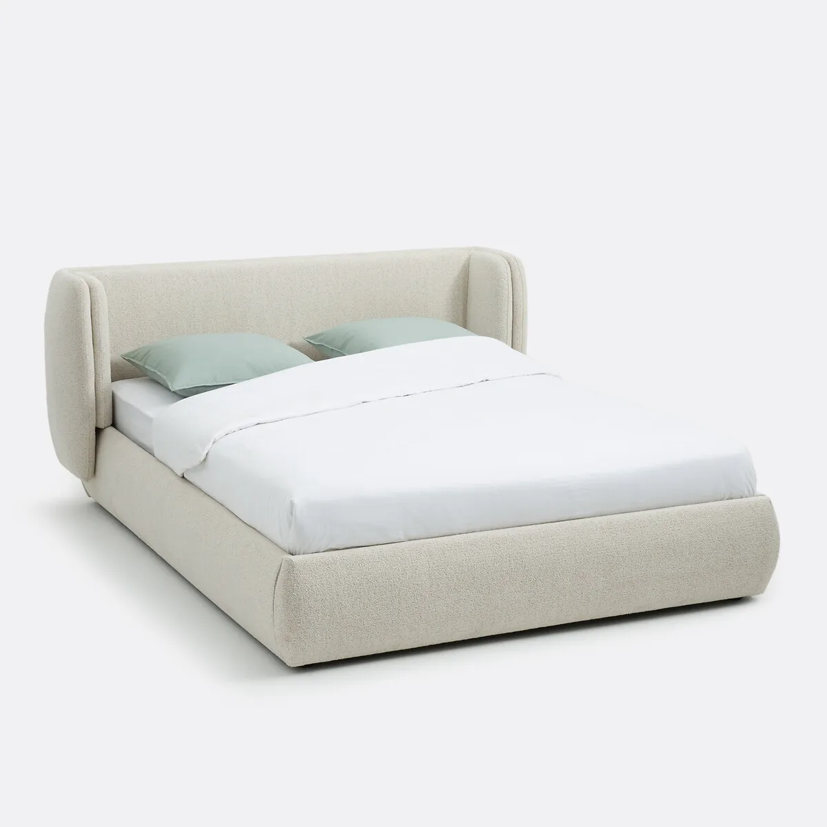 Lit Tissu Bouclette Avec Sommier, Meridiano