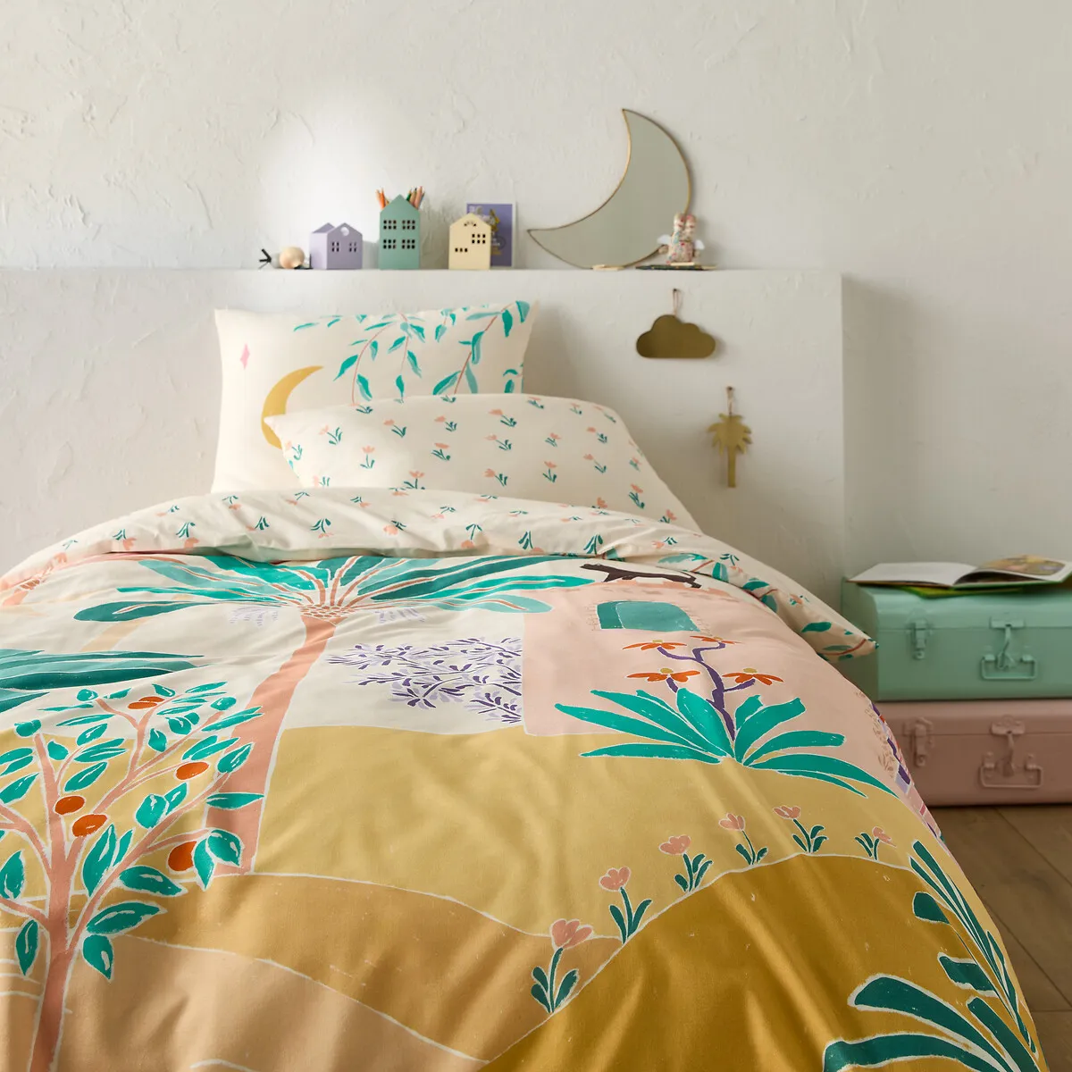 Housse De Couette 50% Coton Recyclé, Anis