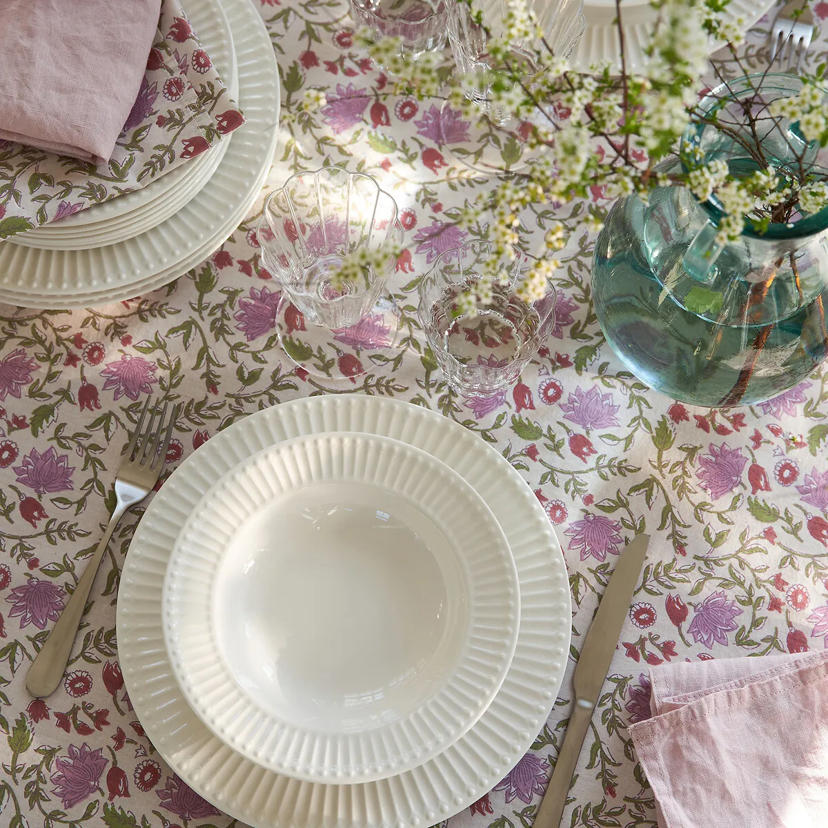 Lot De 4 Serviettes De Table En Coton Lavé, Elsie — vue 3