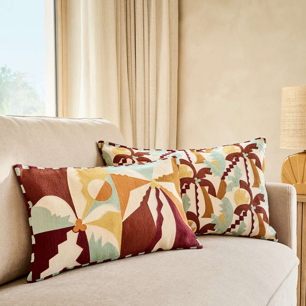 Housse De Coussin Rectangulaire 50x30 Cm, En Coton, SOLEY — vue 3