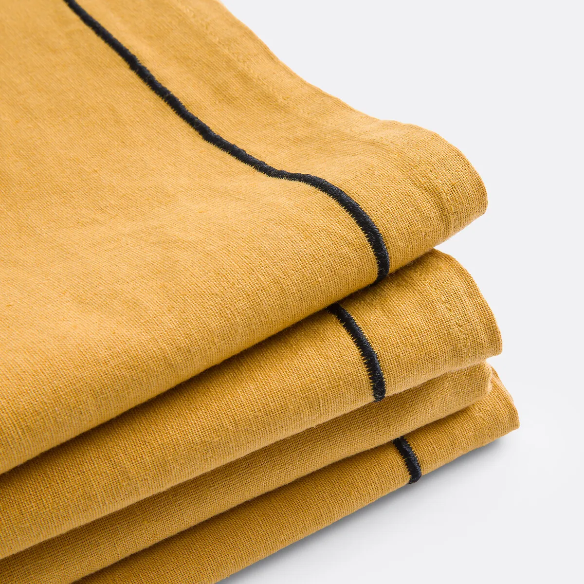 Lot De 4 Serviettes De Table En Lin Et Coton Lavé MÉTIS BOURDON — vue 3