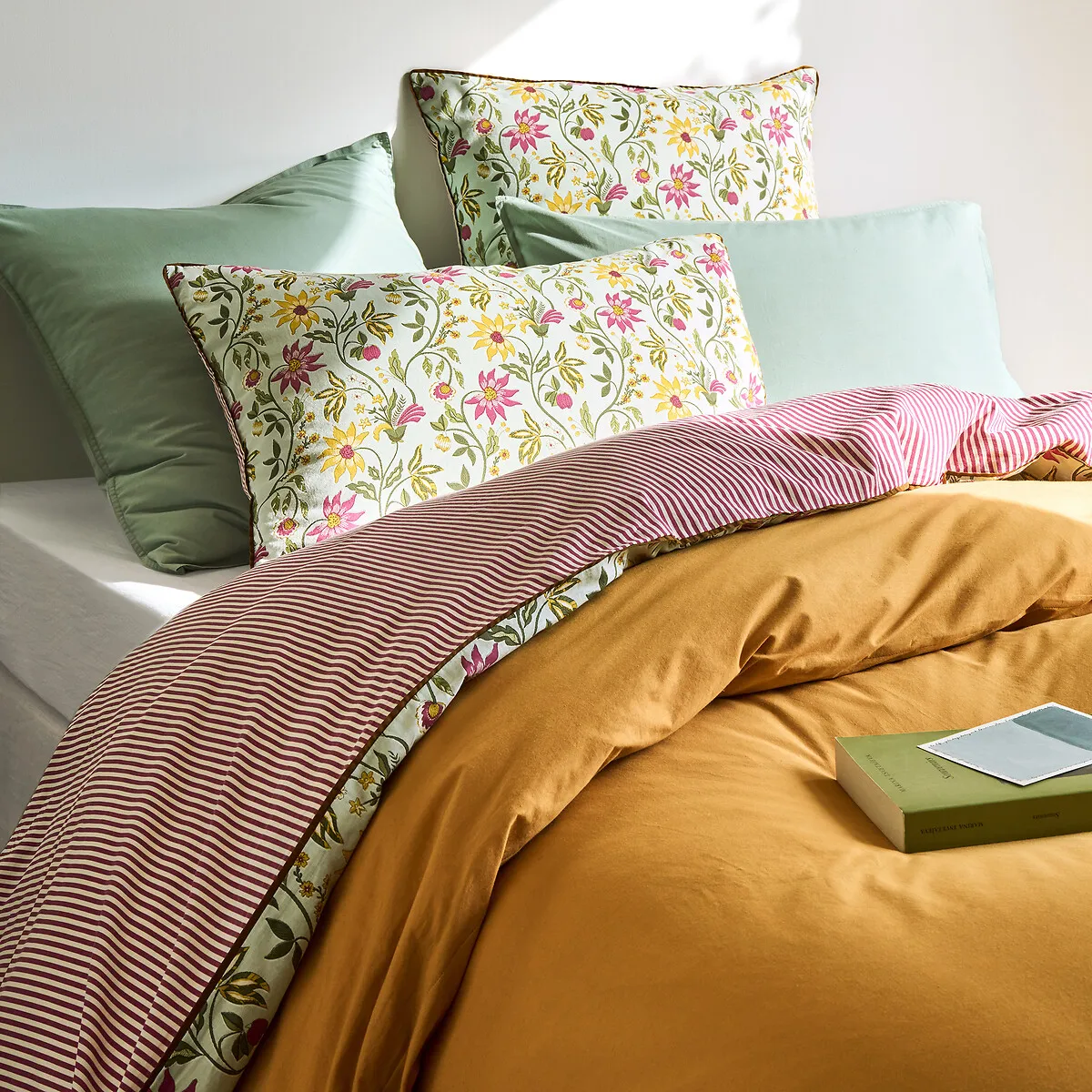 Housse De Couette En Coton Lavé, Imprimé Floral, HARNEY — vue 3