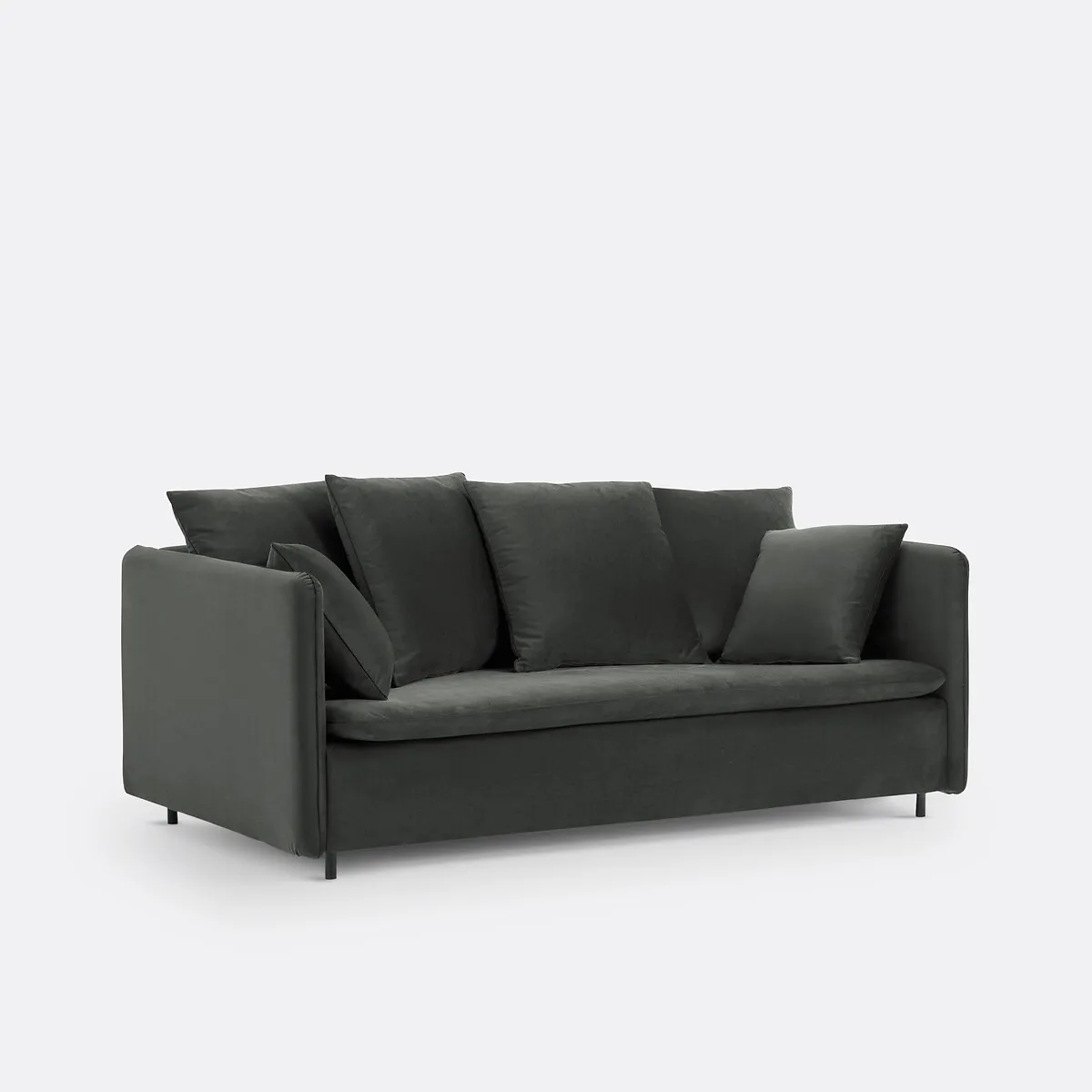 Canapé 3 Places, Convertible, En Velours, IVETE — vue 3