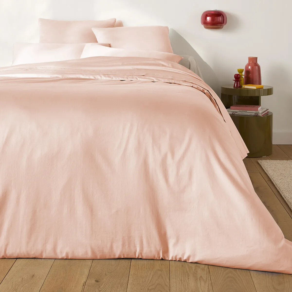 Taie De Traversin Unie En Satin De Coton, 153 Fils, Opale — vue 3
