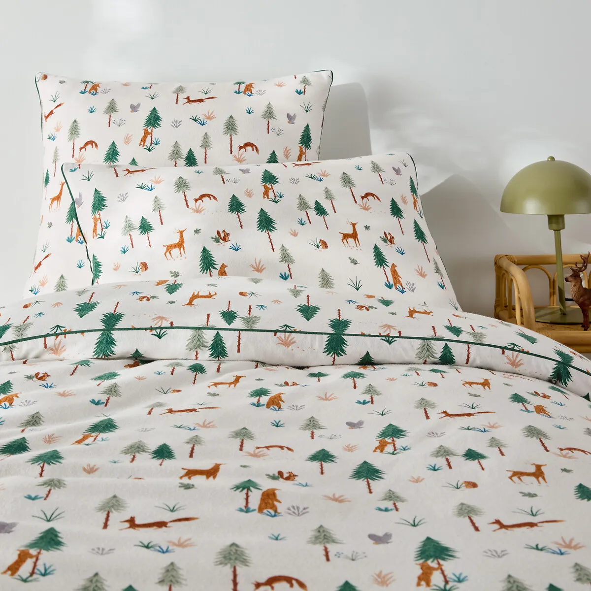 Housse De Couette Enfant, En Flanelle, Imprimé Animaux, GRIZZLY