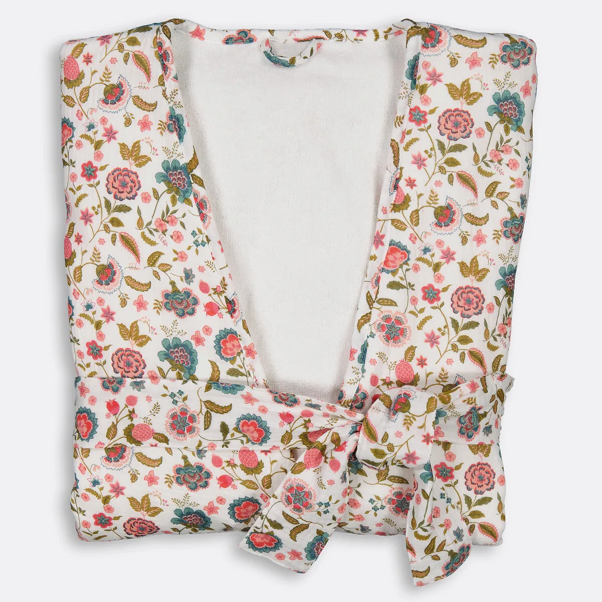 Peignoir Kimono Gaze Coton Doublée Éponge, Shirley