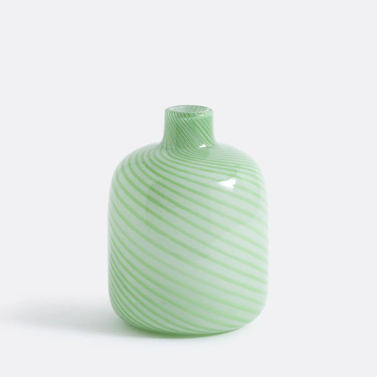 Vase En Verre À Rayures, H22,5 Cm, Olios 