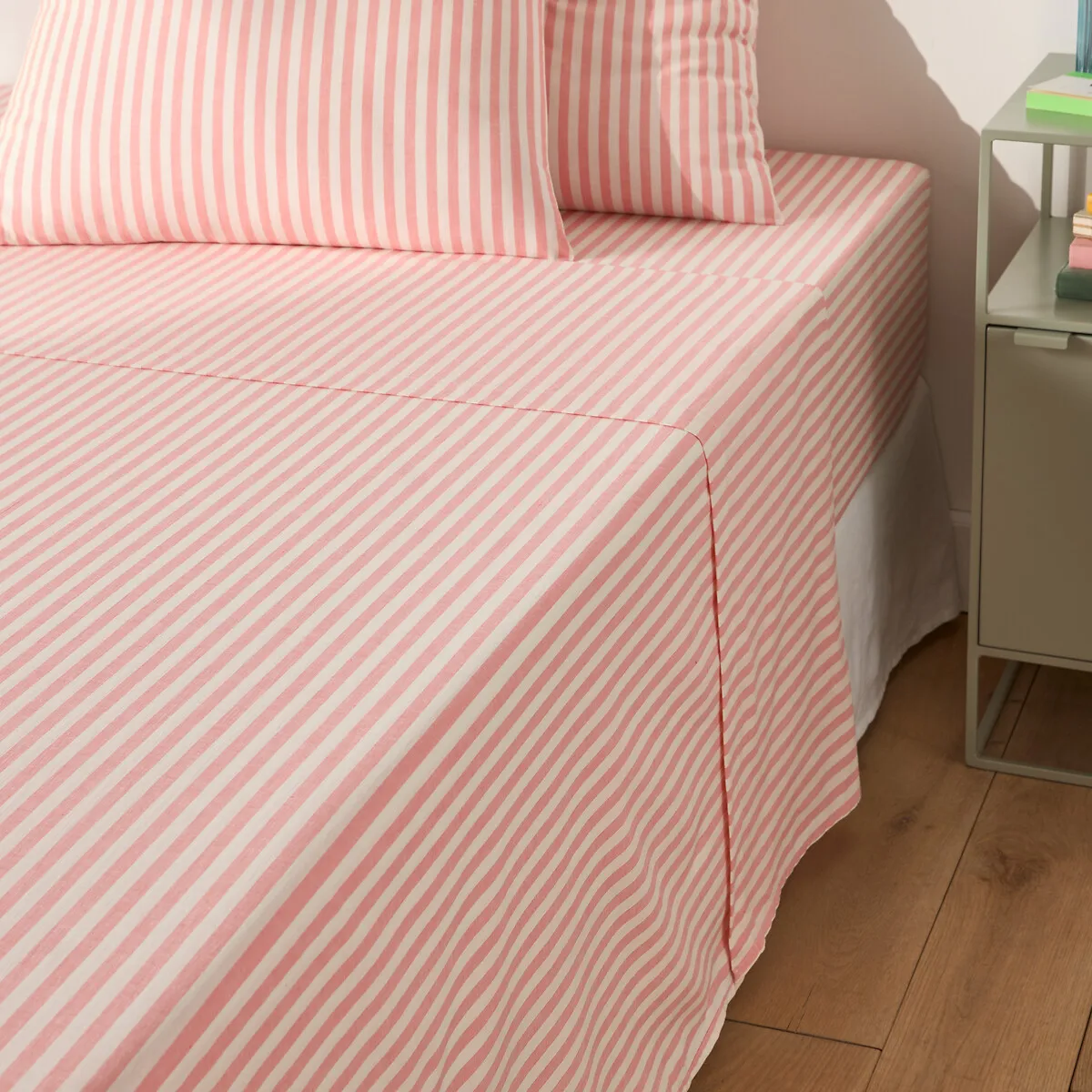 Drap Plat En Coton, SOIZIC CORAIL — vue 3