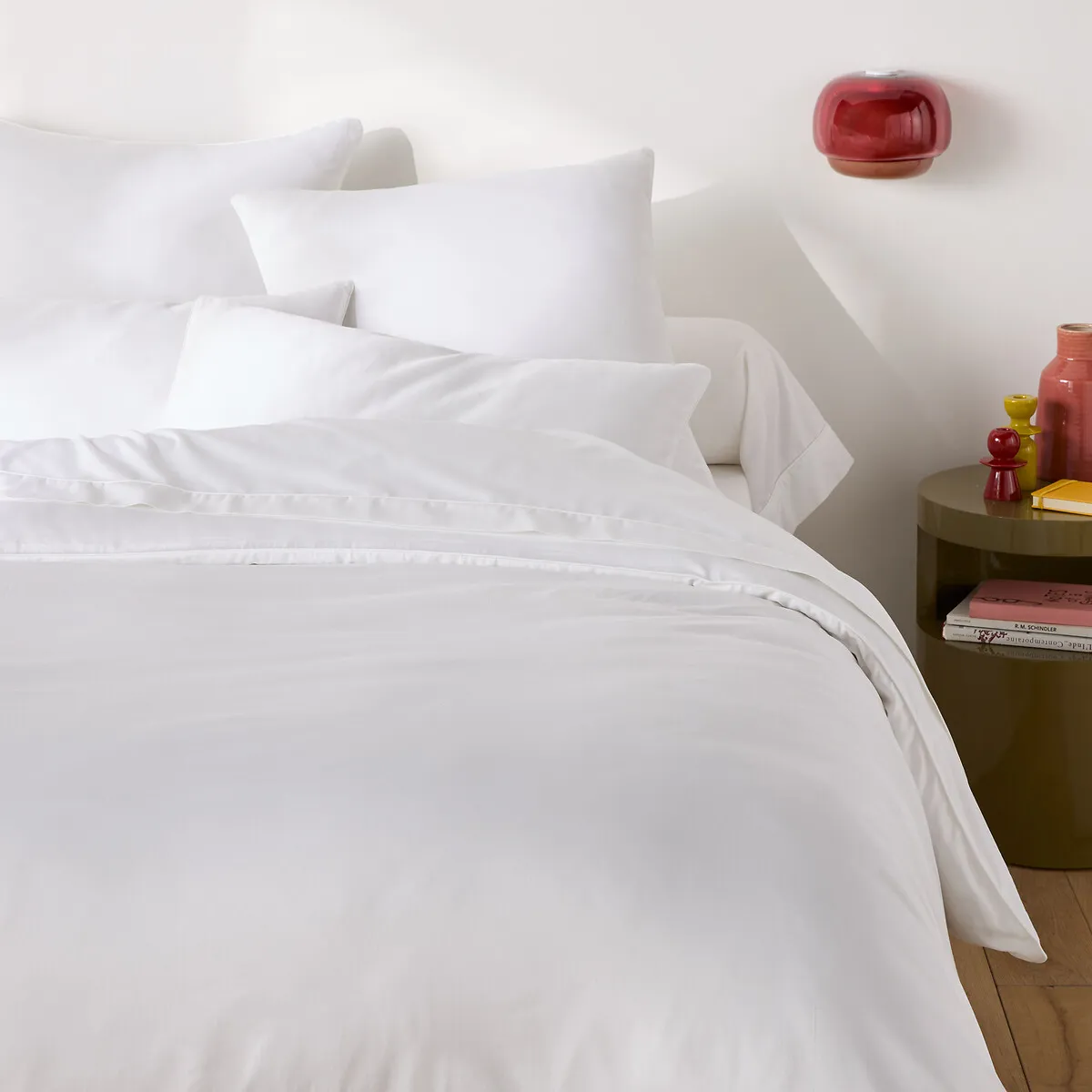 Housse De Couette En Satin De Coton, 153 Fils, Opale