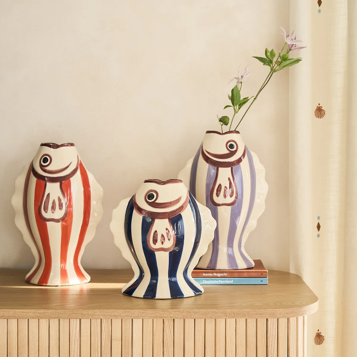 Vase Forme Poisson, En Céramique, Hauteur 24 Cm, FISKA — vue 3