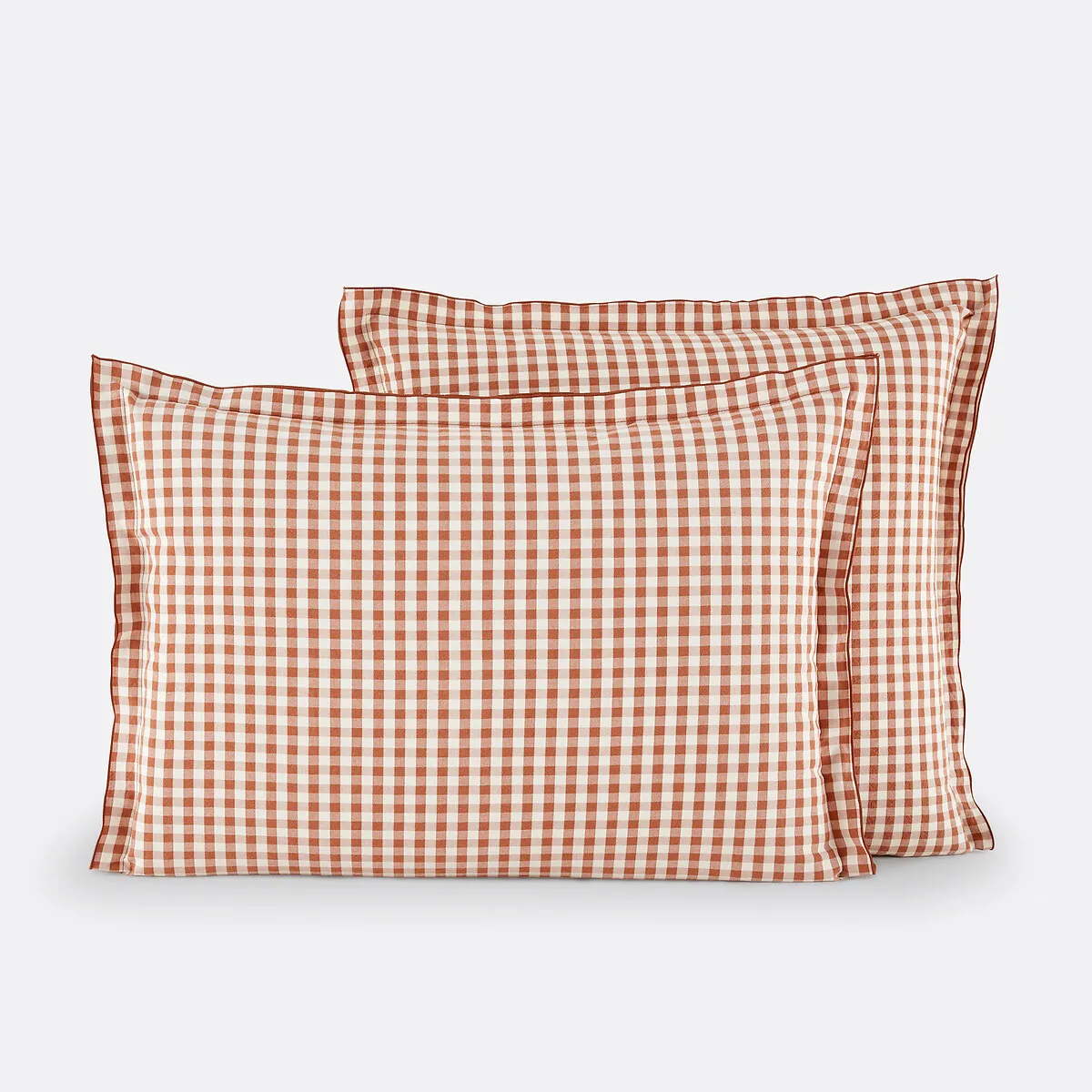 Taie D'oreiller Coton Seersucker, Cottage Caramel