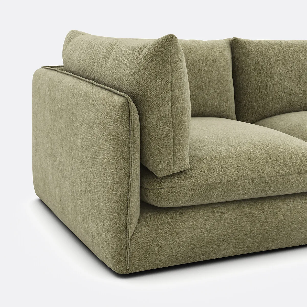 Canapé Droit Modulable, 3 Places, En Polyester Chiné, MALO — vue 3