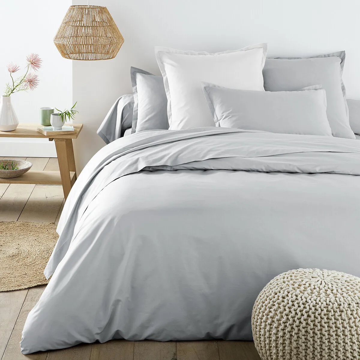 Taie D'oreiller Unie En Percale De Coton, 80 Fils, Scenario — vue 3