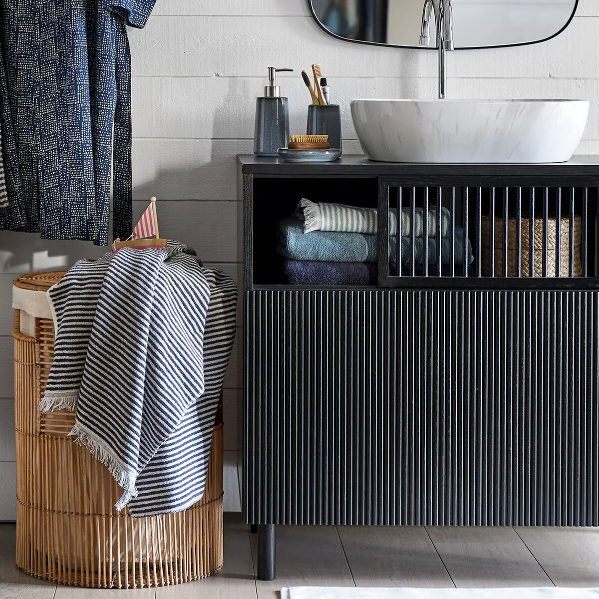 Drap De Bain Éponge Rayée Malo — vue 3