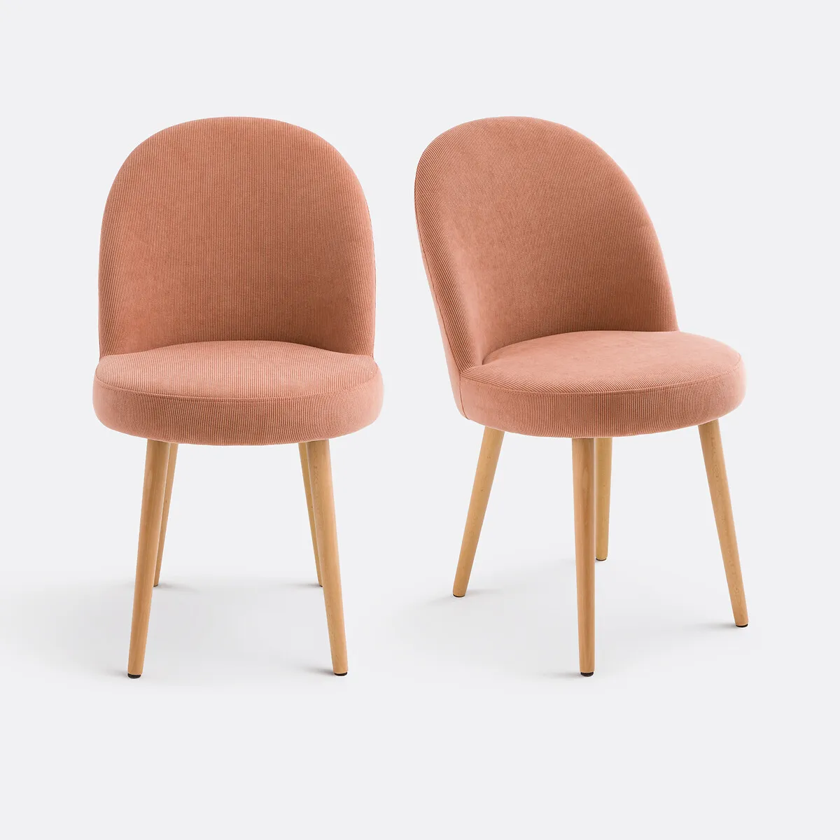 Lot De 2 Chaises Velours Côtelé, Inès