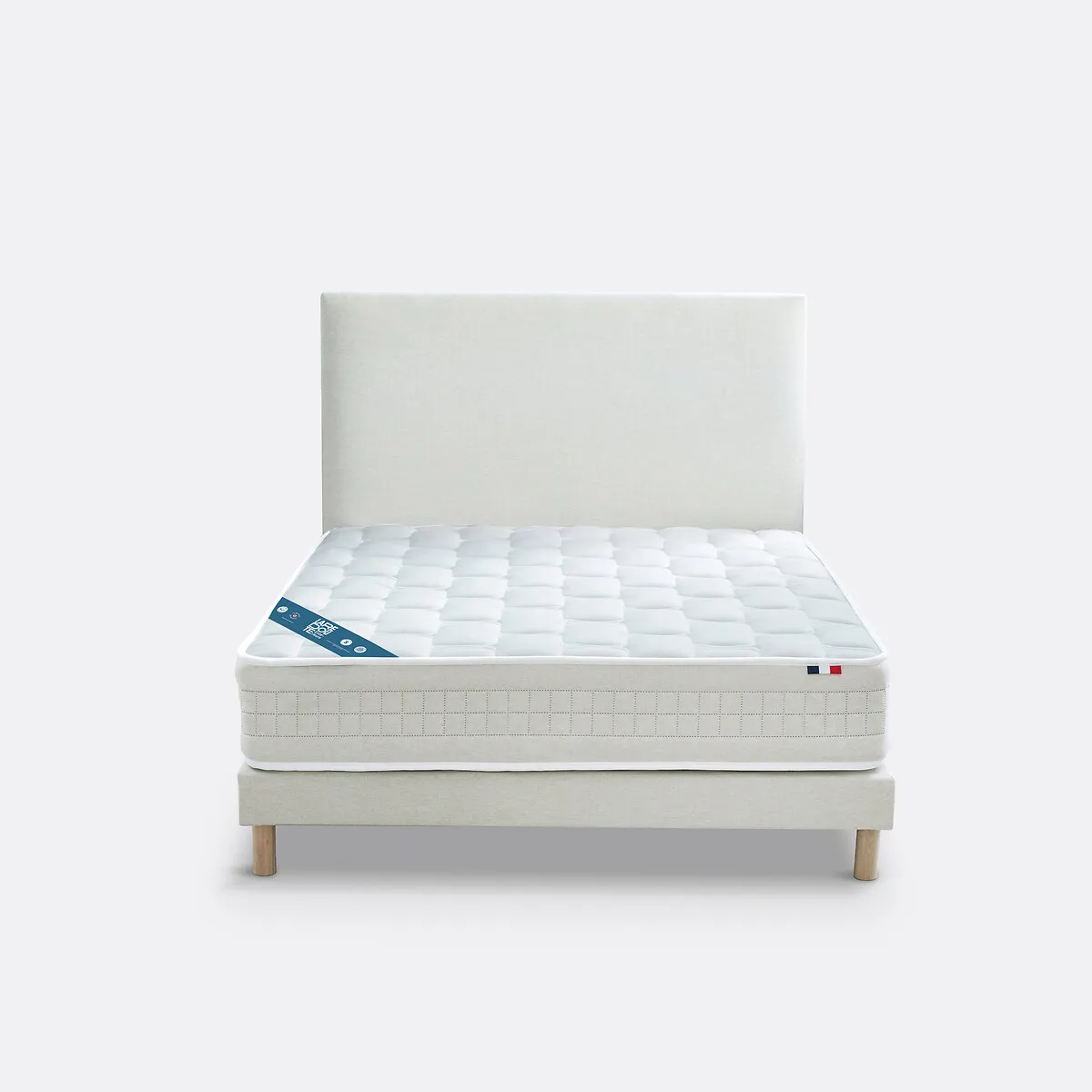 Pack Matelas 616 Ressorts, Confort Ferme Avec Sommier, Pieds Et Tête De Lit — vue 3