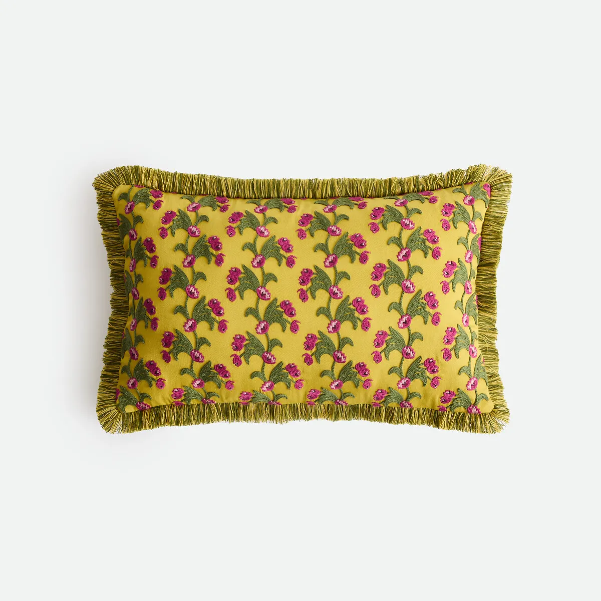 Housse De Coussin Coton, Rectangulaire, Brodée, MILZI