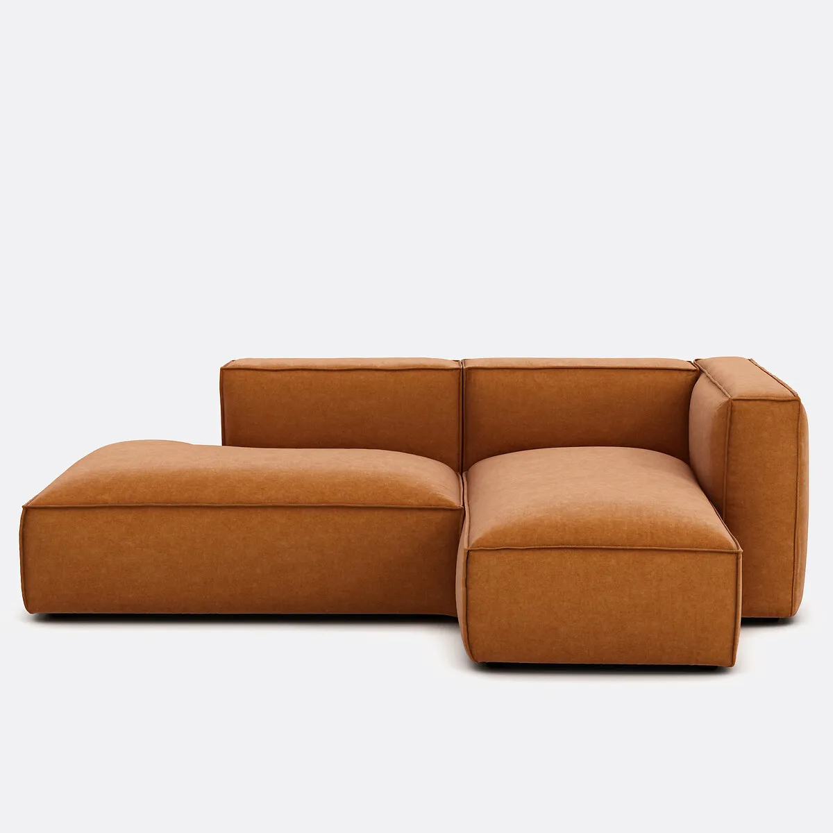 Canapé Modulable D'angle Droit, En Velours Texturé, SEVEN