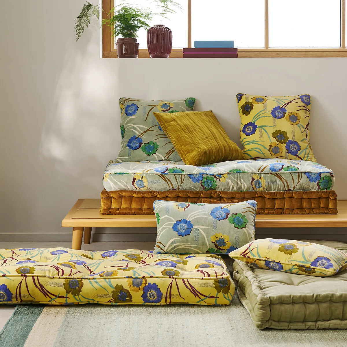 Housse De Coussin 45x45 Cm, En Velours De Coton Imprimé, MOWAN — vue 3
