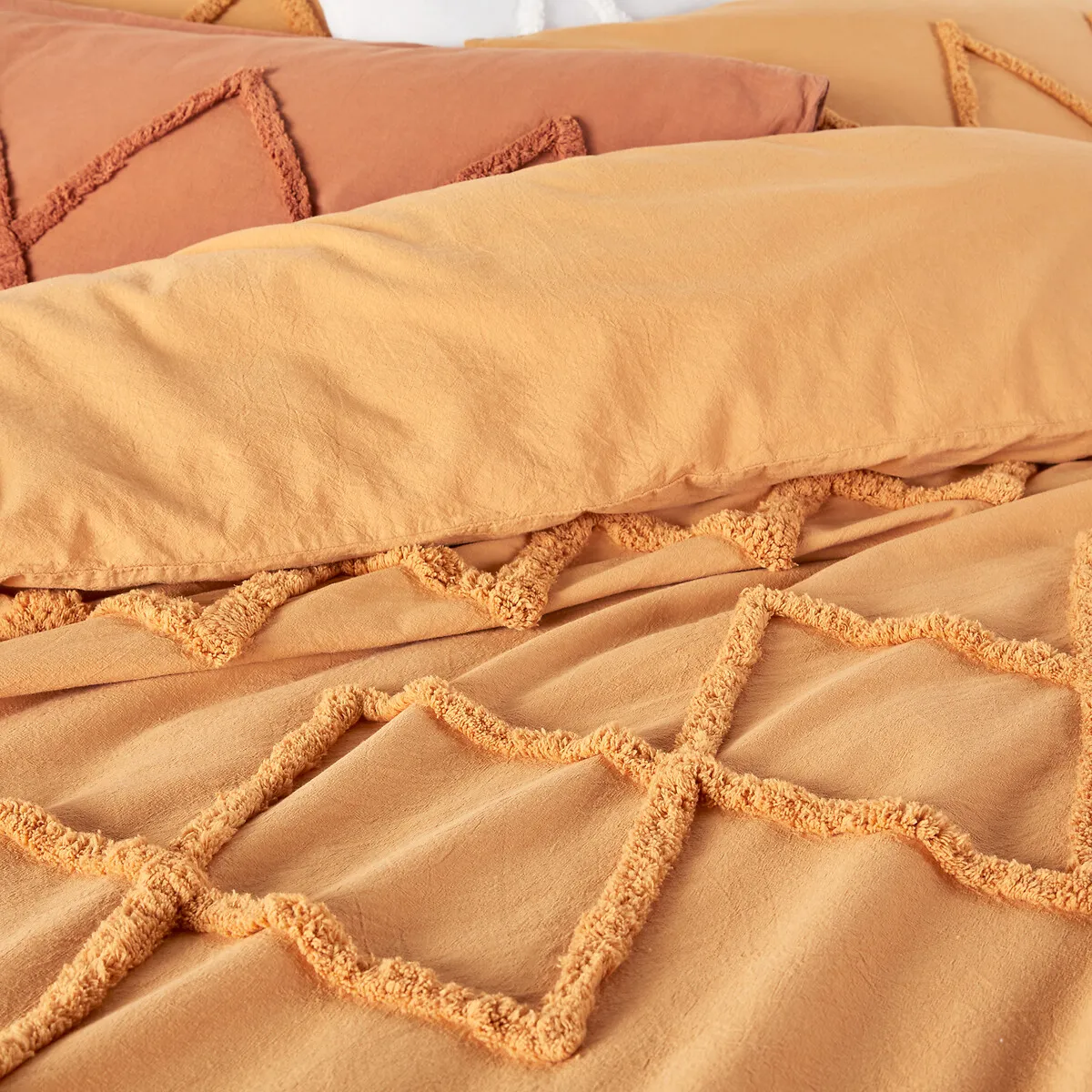 Housse De Couette En Coton, Assa Ocre — vue 3
