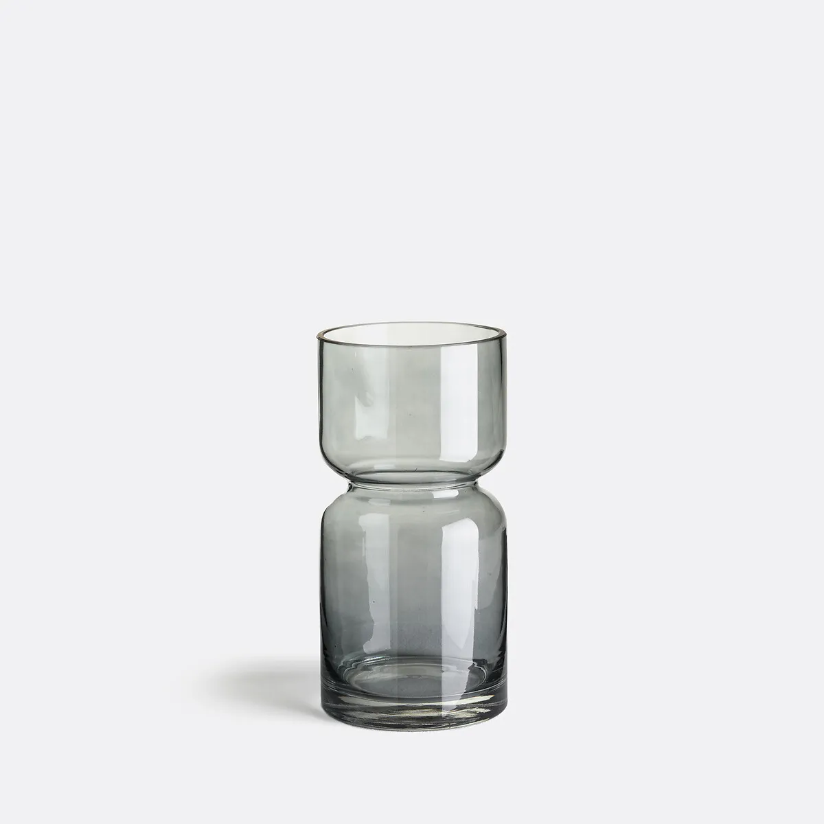 Vase En Verre Fumé H22cm, Sinao