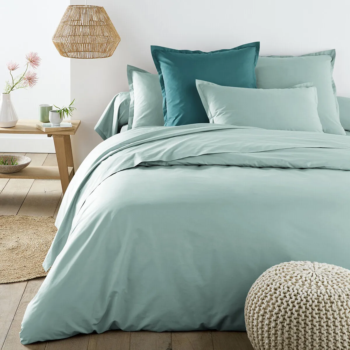 Taie D'oreiller Unie En Percale De Coton, 80 Fils, Scenario — vue 3