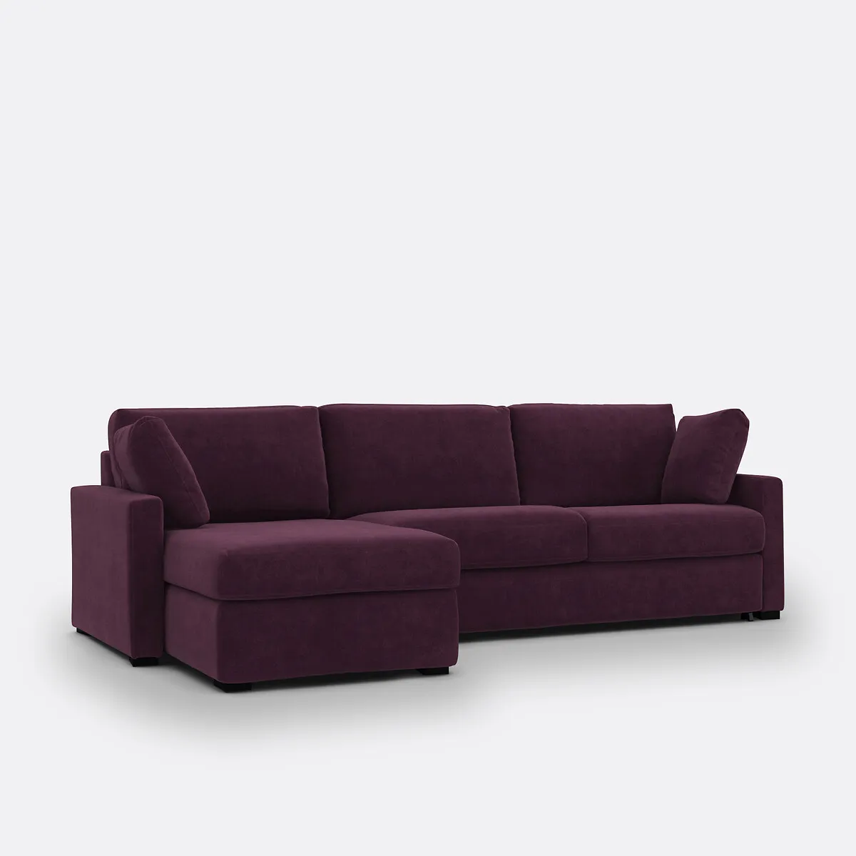 Canapé D'angle, Convertible, 4 Places, En Velours, Mousse Premium HR, TIMOR — vue 3