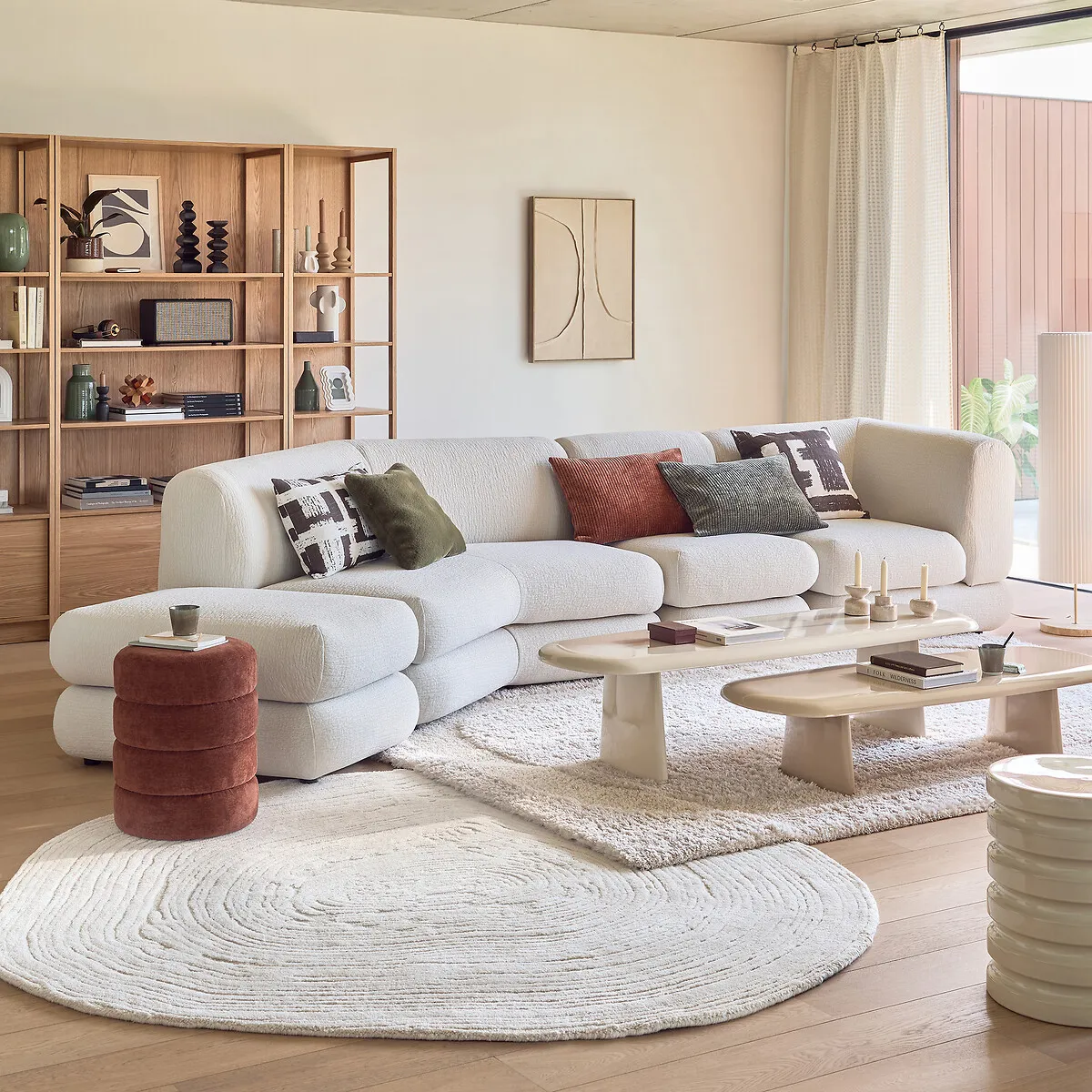 Pouf Modulable, Tissu Relief, HOOVER — vue 3