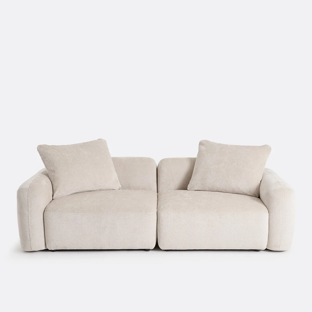 Canapé Droit Modulable, 3 Places, En Chenille Épaisse, AMAD