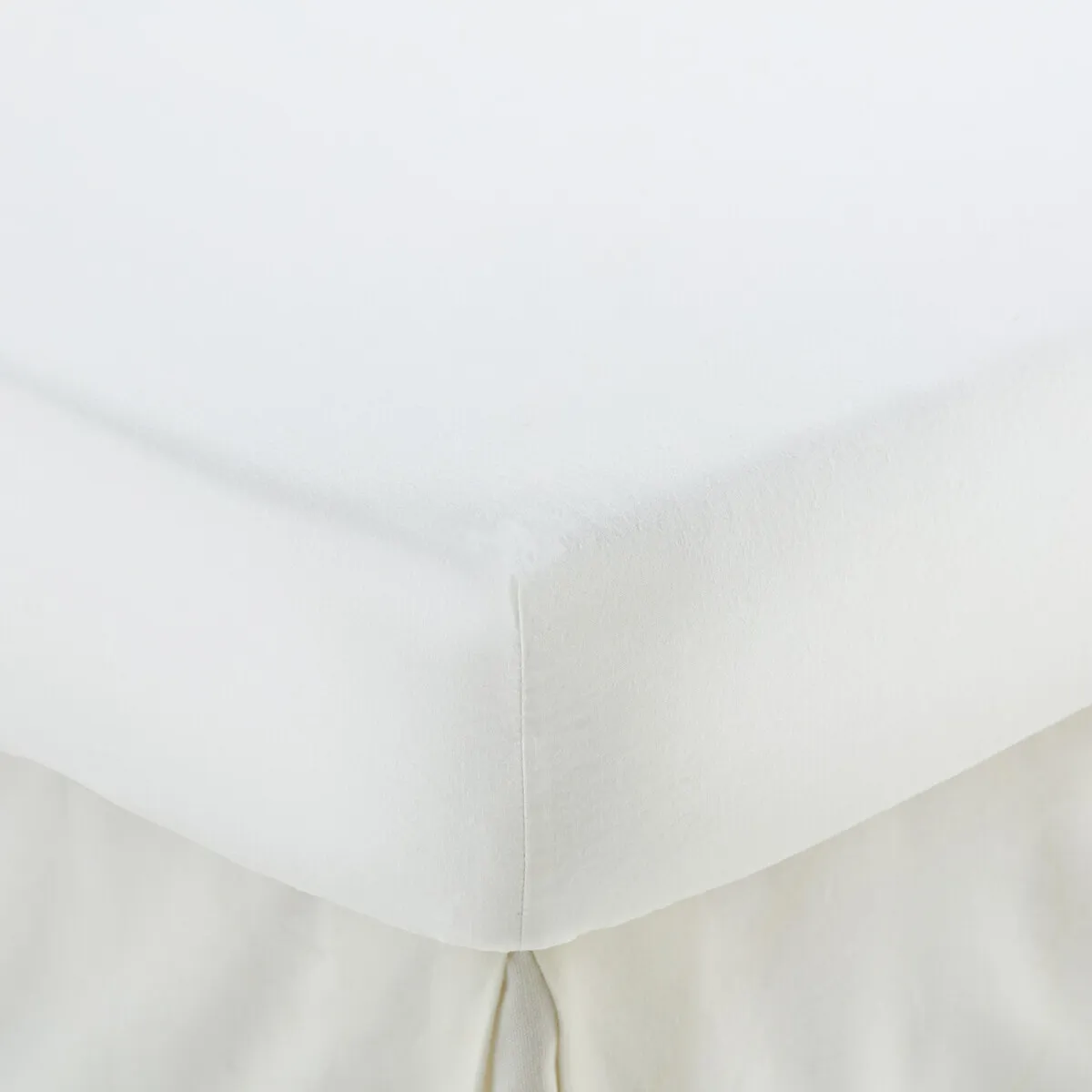 Drap-housse Enfant Uni, En Coton Lavé, Bonnet 30 Cm, KUMCO — vue 3