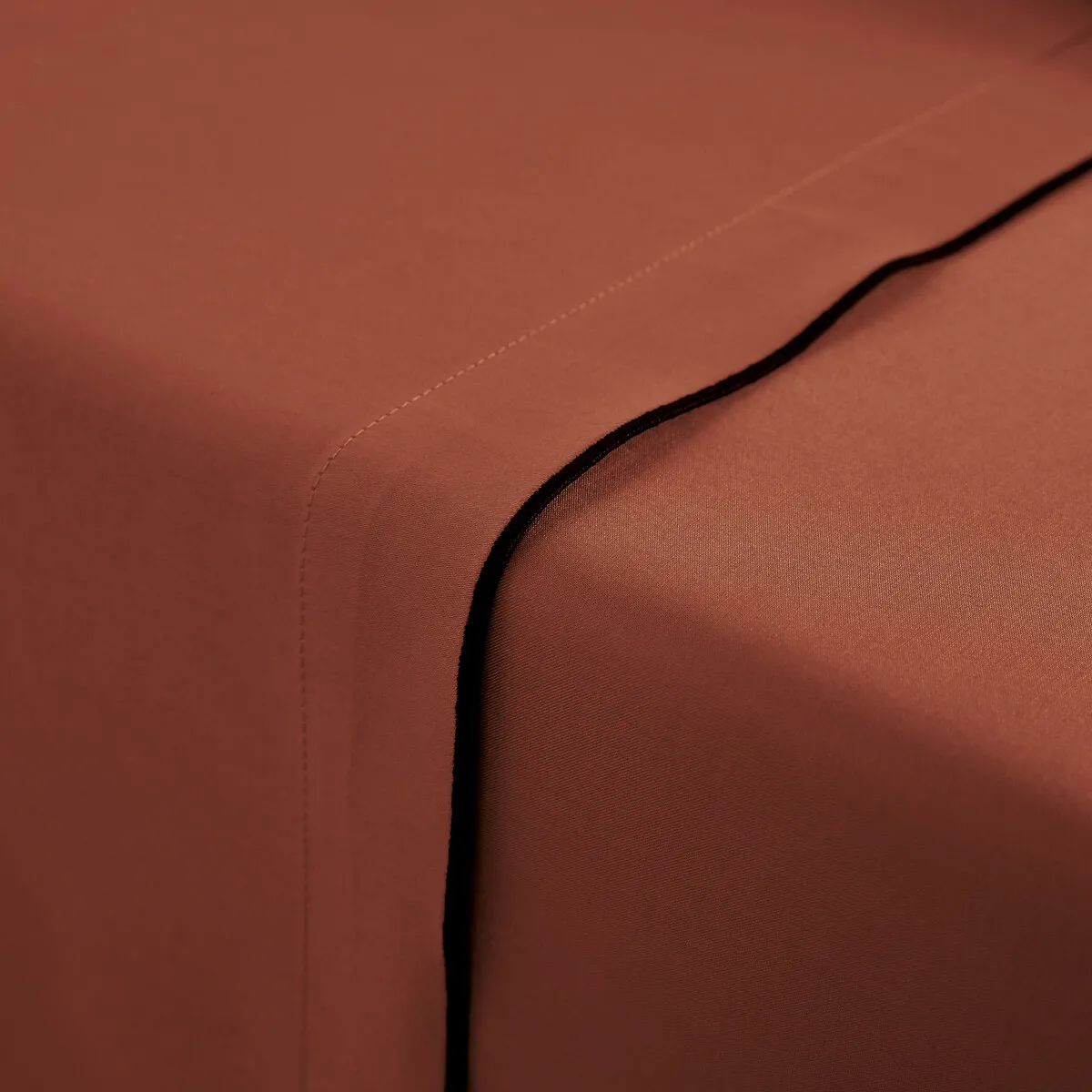 Drap Plat En Satin De Coton Lavé, 118 Fils, Victor Uni — vue 3