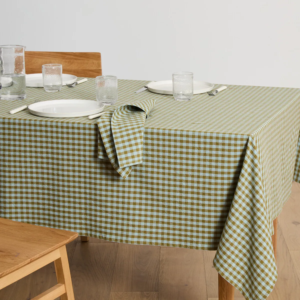 Nappe À Carreaux En Coton Tissé Teint, BETHANY BICOLORE