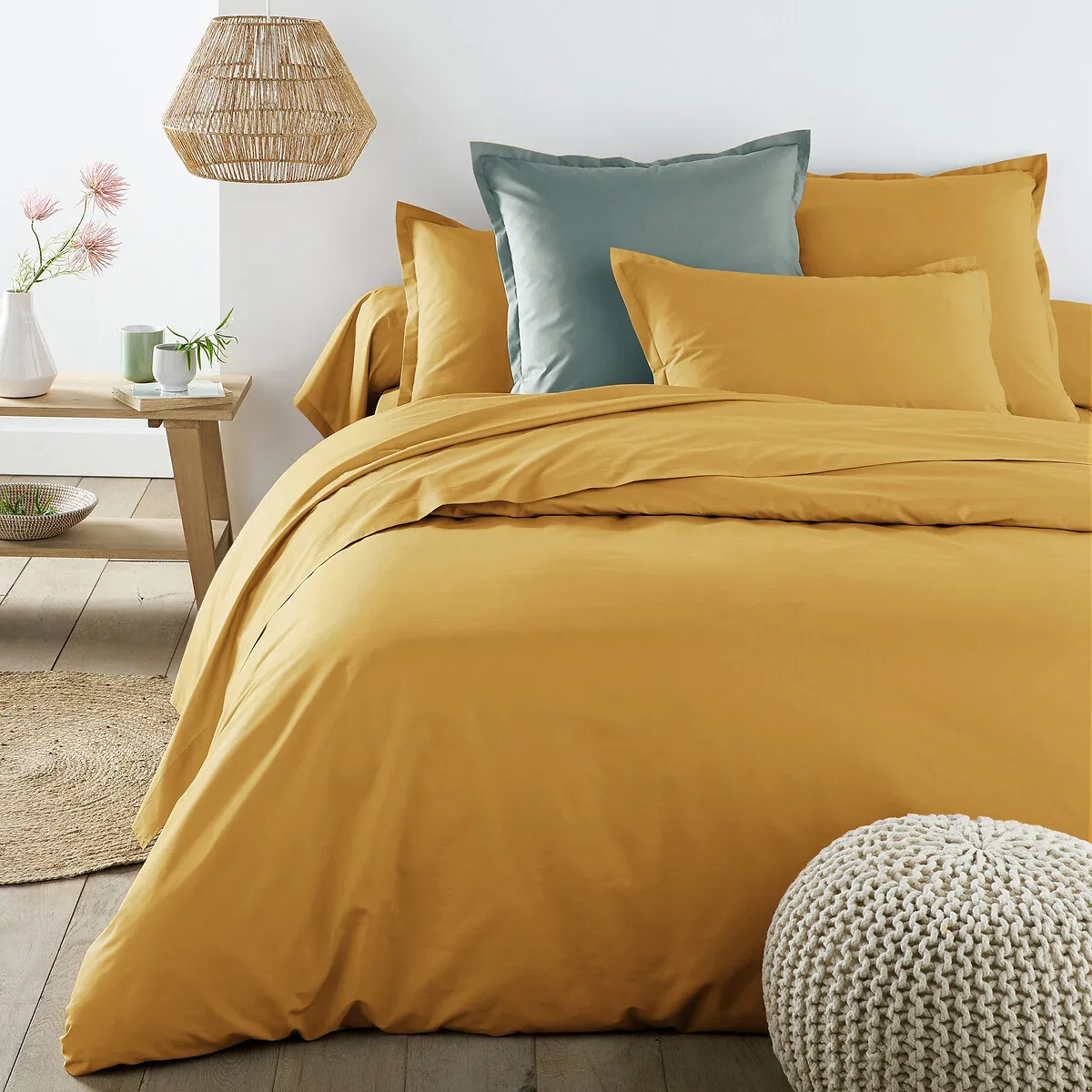 Taie D'oreiller Unie En Percale De Coton, 80 Fils, Scenario — vue 3