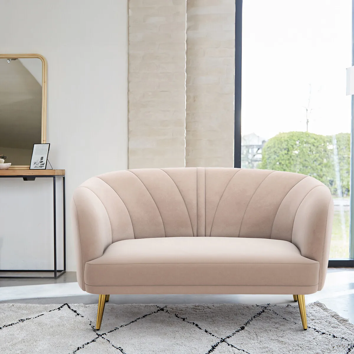 Banquette Velours 2/3 Places, Leone — vue 3