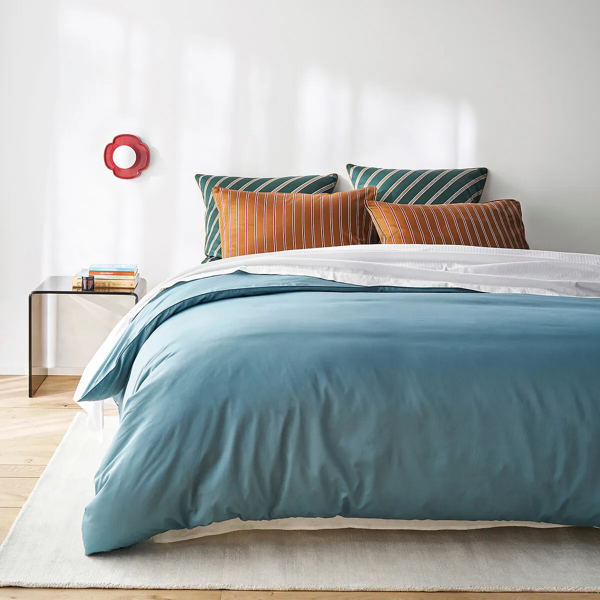 Housse De Couette En Satin De Coton, 153 Fils, Opale — vue 3
