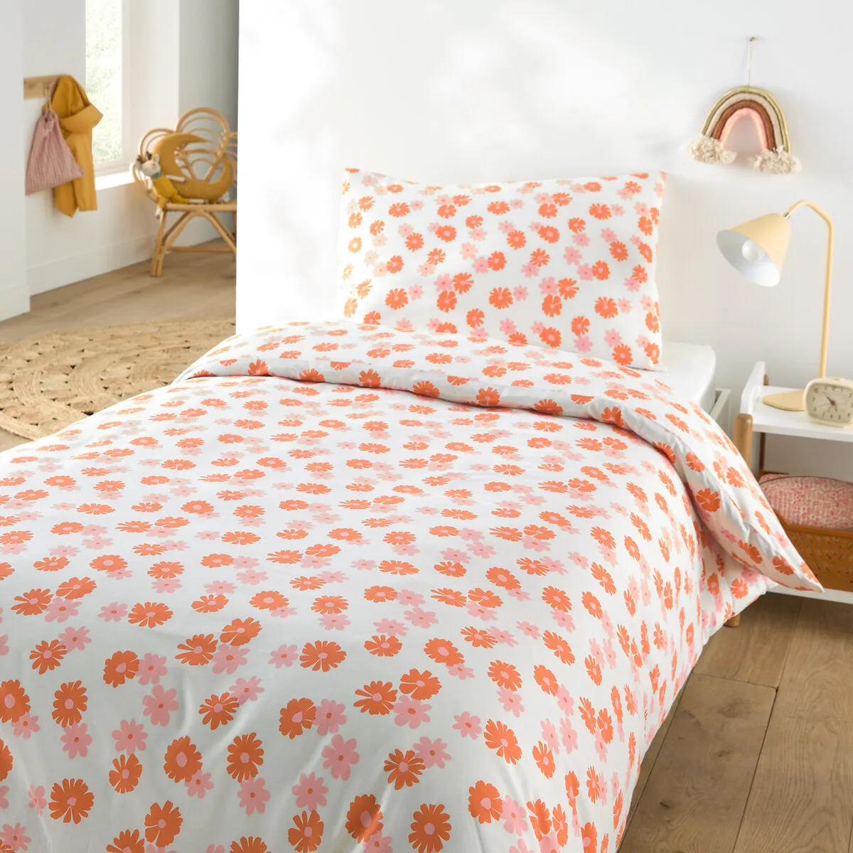 Parure De Lit Enfant 50% Coton Recyclé, Taie Rectangulaire, MARGUERITES — vue 3