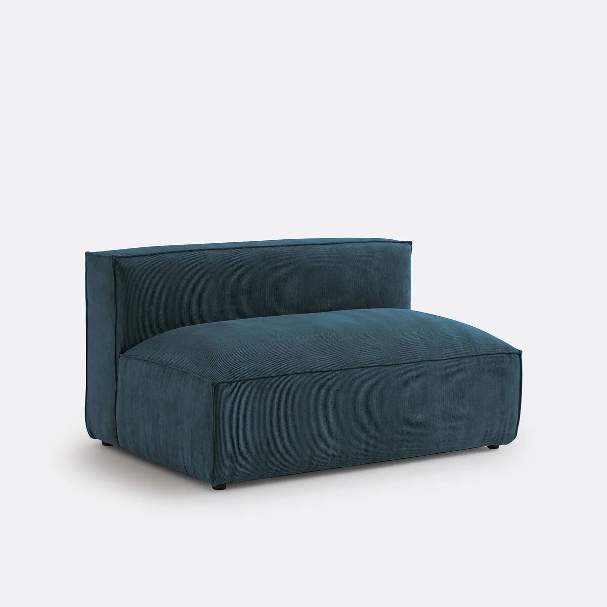 Elément Banquette Pour Canapé Modulable, 2 Places, En Velours Fines Côtes, SEVEN — vue 3